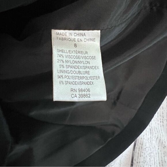 Theory Black Mariony Collar Zip Up Jacket Blazer Size 8 - Picture 9 of 10